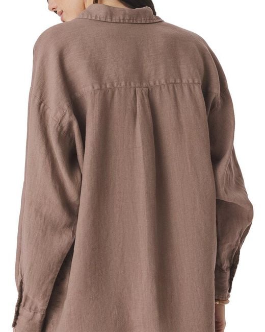 Splendid Brown Stella Linen Top