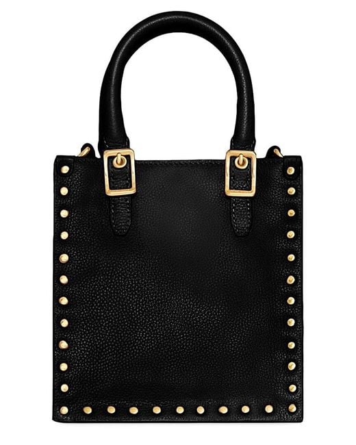 Rebecca Minkoff Black Studded Mini Leather Tote