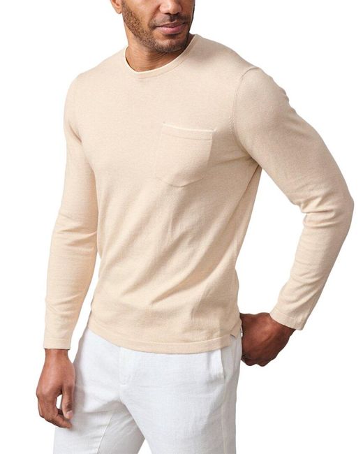 J.McLaughlin Natural Solid Harney Cashmere-blend Sweater for men
