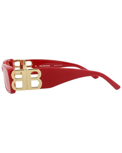 Balenciaga Red 51Mm Sunglasses