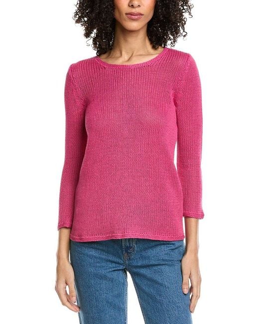 J.McLaughlin Red Raelyn Linen Sweater