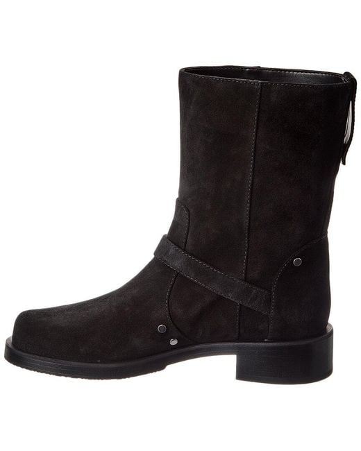 Stuart Weitzman Black Maverick Suede Bootie