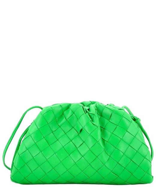 Bottega Veneta Green Intrecciato Leather The Pouch Mini (authentic Pre-loved)