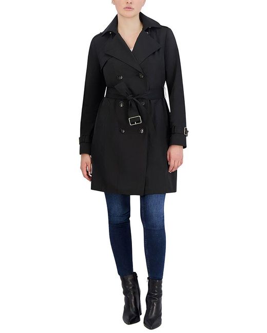 Cole Haan Black Classic Double-breasted Trench Coat