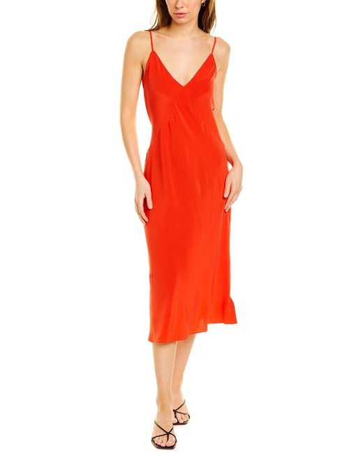 Equipment Farren Silk Slip Dress in Red Lyst