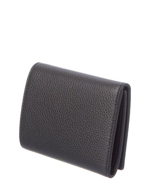 Thom Browne Gray Leather Trifold Wallet for men