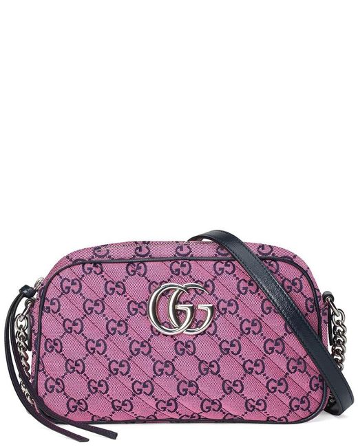 Gucci Purple GG Marmont Leather 2.0 Shoulder Bag