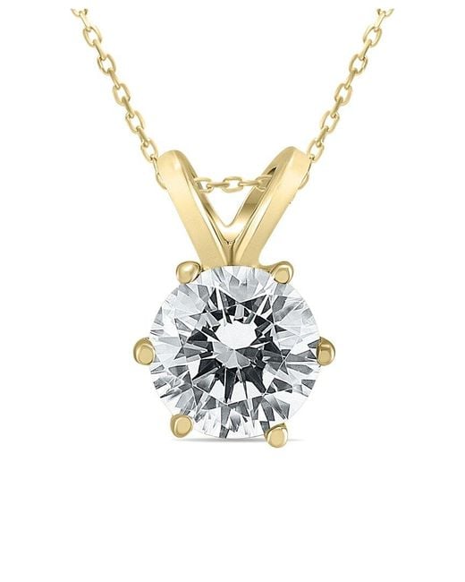 Diamond Select Cuts Metallic 14k 0.96 Ct. Tw. Diamond Necklace