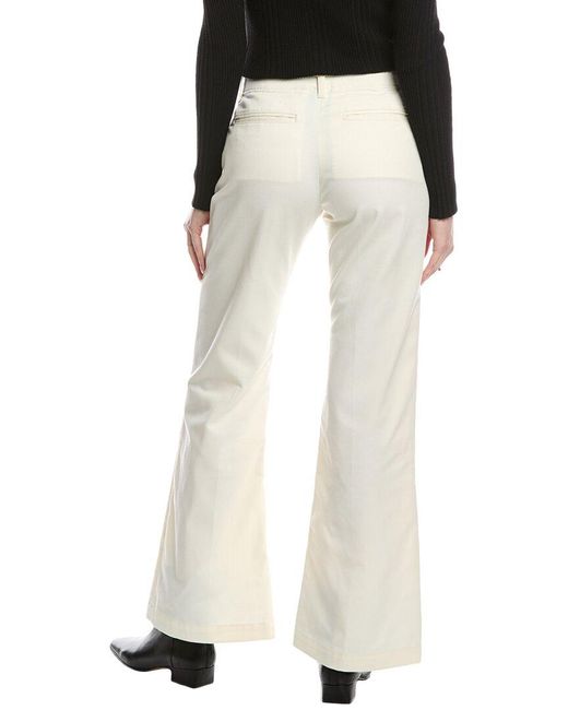 Re/done White Mid-Rise Flared Trouser Ivory Jean
