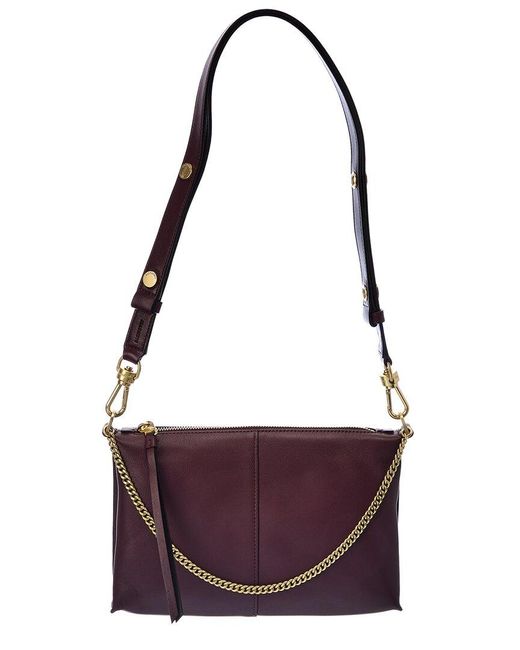 AllSaints Eve Leather Crossbody in Red (Purple) Lyst