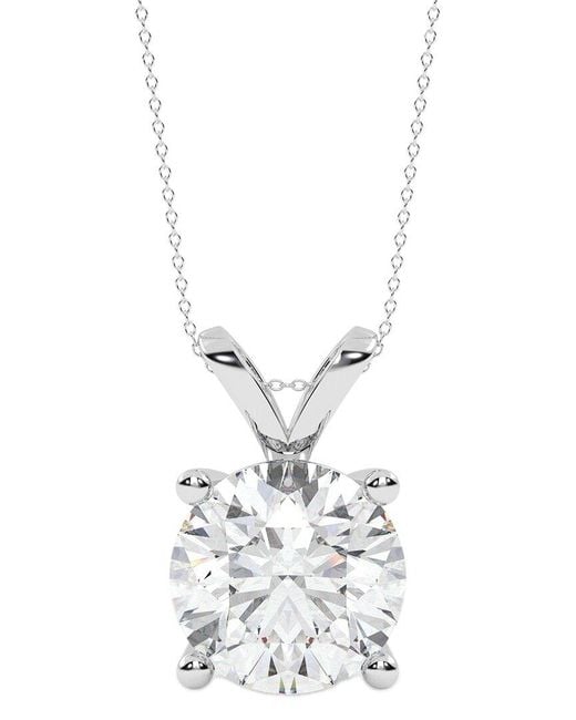 Lab Grown Diamonds White 14k 4.00 Ct. Tw. Lab-grown Diamond Necklace