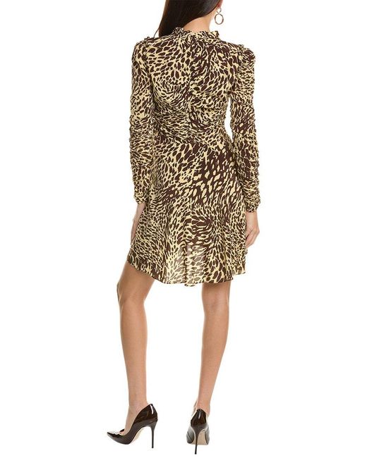 A.L.C. Natural Marcie Silk-Blend Mini Dress