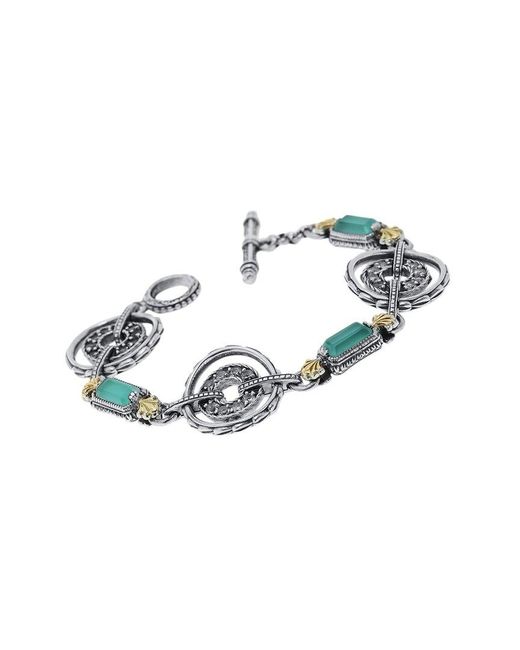 Konstantino Metallic 18k & Silver Gemstone Bracelet