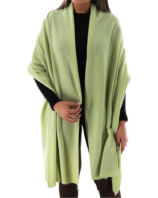 La Fiorentina Green Wool & Cashmere-blend Wrap