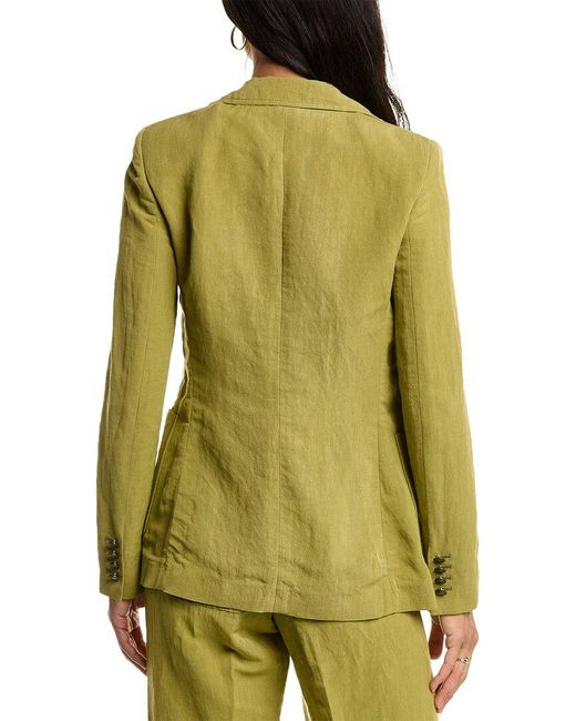 Etro Green Linen-blend Jacket