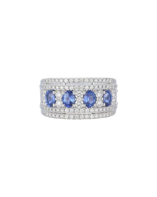 Gregg Ruth Blue 14K 1.98 Ct. Tw. Diamond & Sapphire Ring