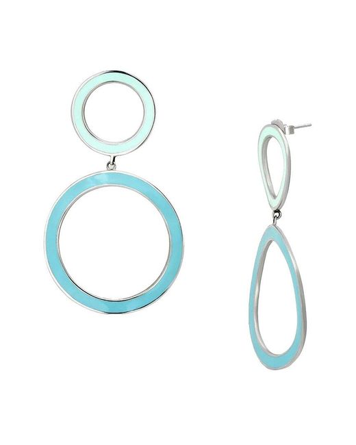 Alamode Jewelry Blue Stainless Steel Earring