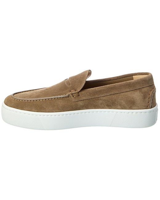 Christian Louboutin Brown Paqueboat Suede Platform Sneaker for men