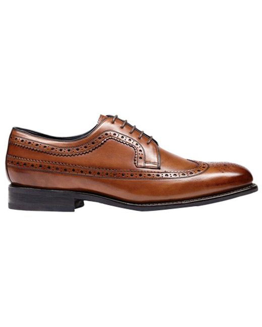 Charles Tyrwhitt Brown Goodyear Welted Derby Wing Tip Brogue Performance Shoe for men