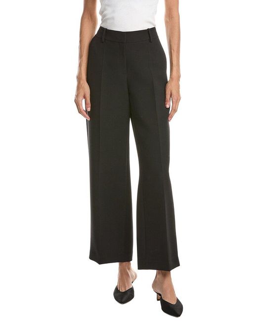 Lafayette 148 New York Black Petite Sullivan Wool & Silk-Blend Pant