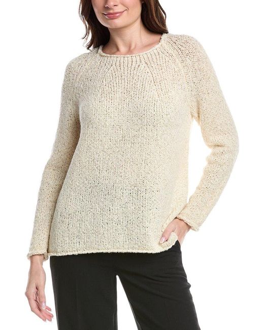 Lafayette 148 New York Natural Nautical Net Wool & Alpaca-blend Sweater