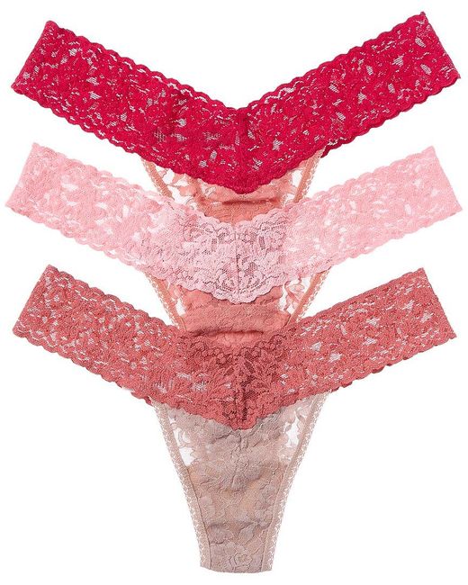 Hanky Panky Red 3Pk Colorplay Thong