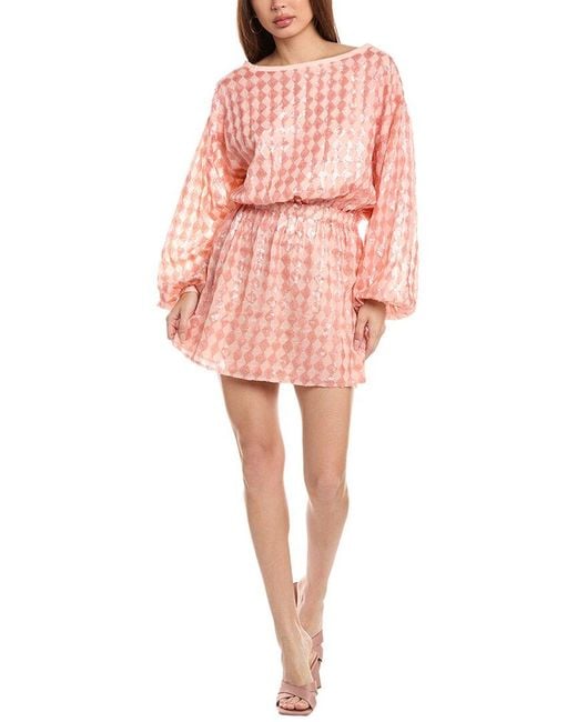 Chaser Brand Pink Sequin Mini Dress