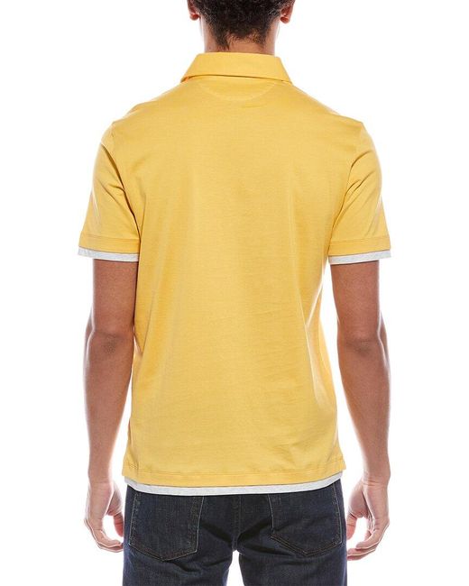 Brunello Cucinelli Yellow Regular Fit Polo Shirt for men