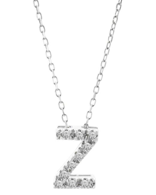 Monary White 14k 0.04 Ct. Tw. Diamond Necklace