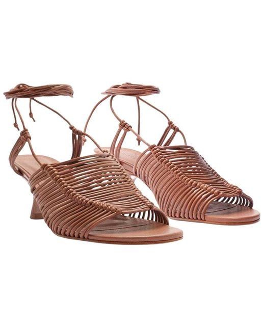 Farm Rio Pink Leather Sandal