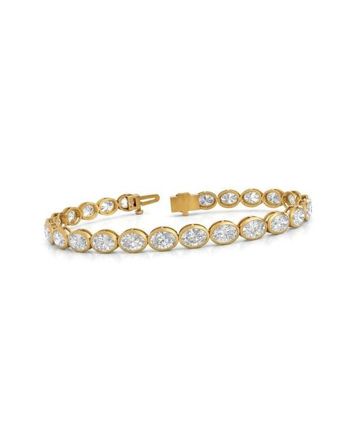 Lab Grown Diamonds White 14K 10.00 Ct. Tw. Lab-Grown Diamond Tennis Bracelet
