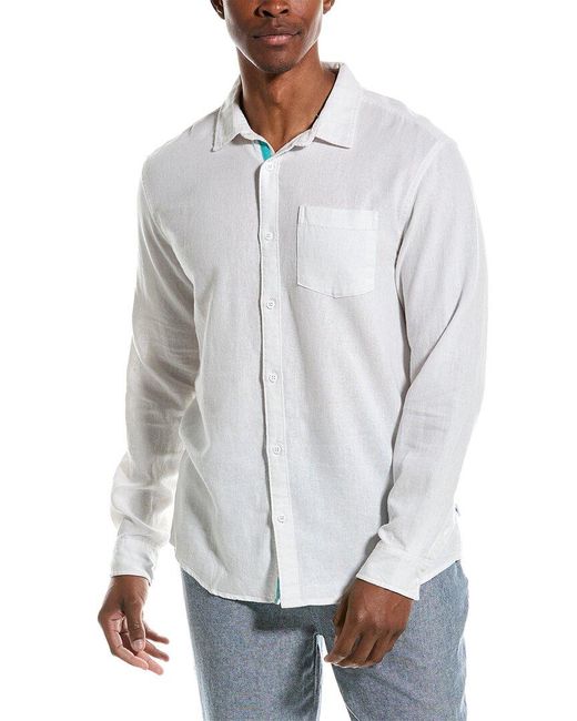 Vintage Gray Summer Linen-blend Shirt for men