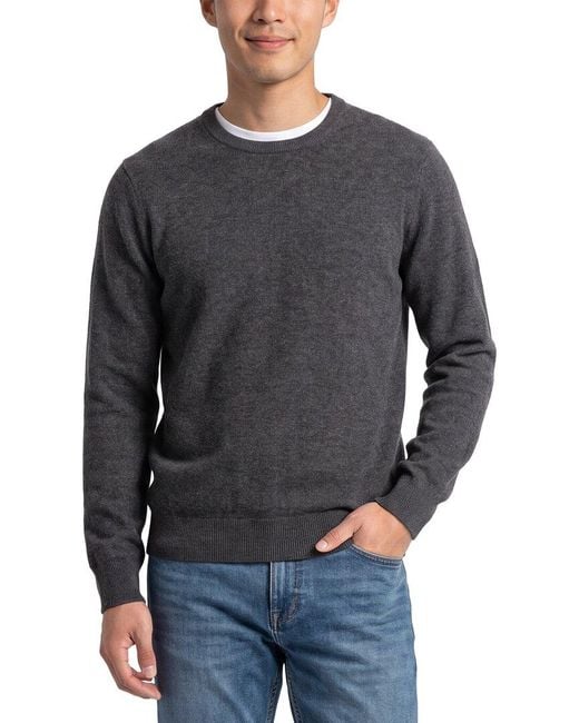 Phenix Gray 100% Cashmere Crewneck Sweater for men