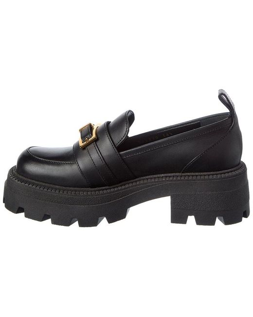 Sergio Rossi Black Nora 25 Leather Loafer