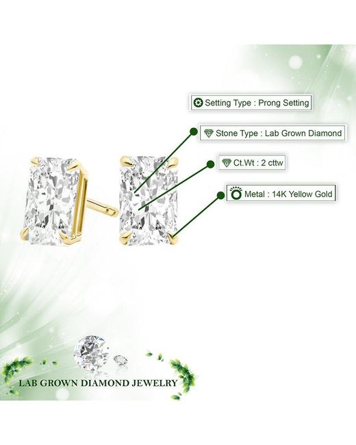 Amairah Metallic 14K 2.00 Ct. Tw. Lab-Grown Diamond Stud Earrings