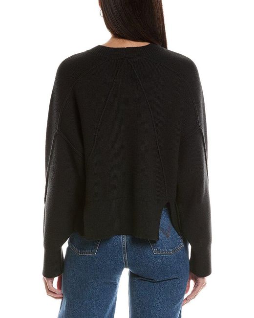 Rag & Bone Black Lysa Wool-Blend Knit Sweater