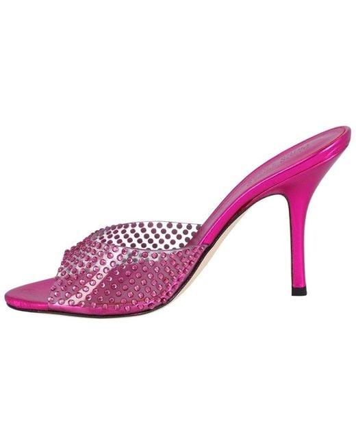 Paris Texas Pink Croc Leather Sandal
