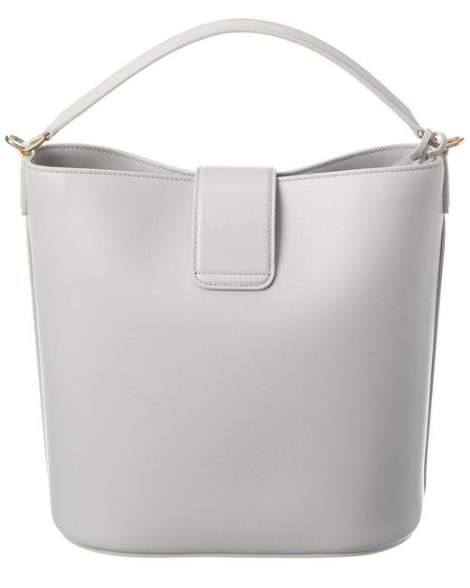 【VIP価格】Celine LOUISE MEDIUM LEATHER BUCKET BAG Celine Louise Medium Leather Bucket Bag in Brown | Lyst