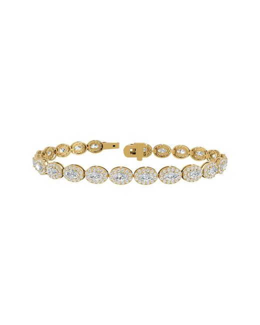 Lab Grown Diamonds White 14K 6.51 Ct. Tw. Lab-Grown Diamond Tennis Bracelet