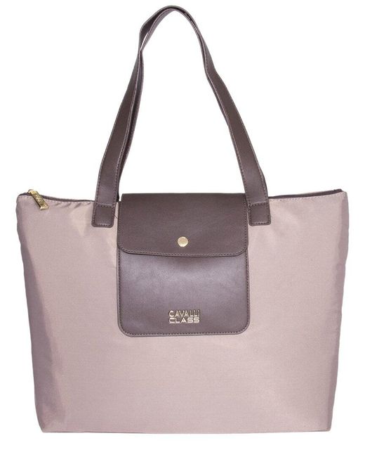 Roberto cavalli pebble leather tote bag shop