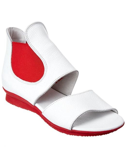 Arche White Aury Leather Flat