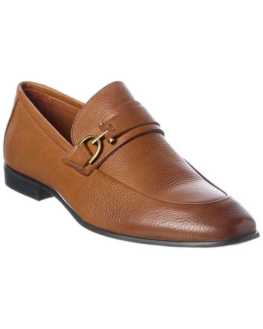 Donald J Pliner Brown Uday Leather Loafer for men