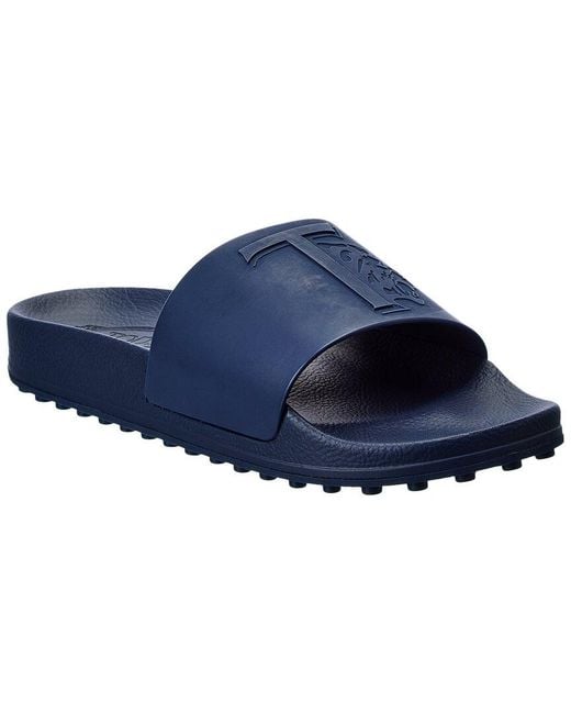 Tod's Blue Rubber Slide for men