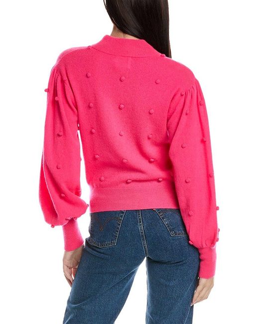 Brodie Cashmere Red Bonny Bobble Cashmere Sweater
