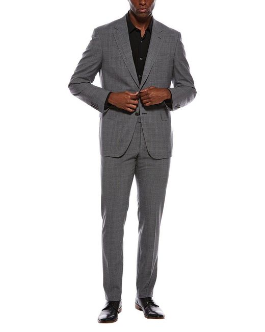 Canali Gray 2Pc Wool Suit With Flat Front Pant for men