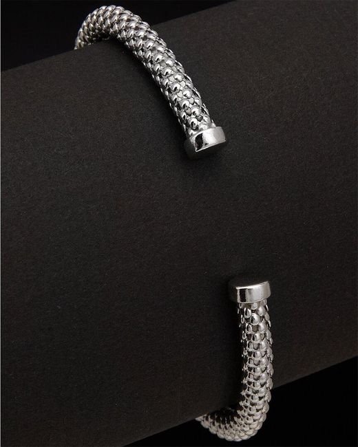 Meshmerise Black 18k Over Silver 0.18 Ct. Tw. Diamond Bangle Bracelet