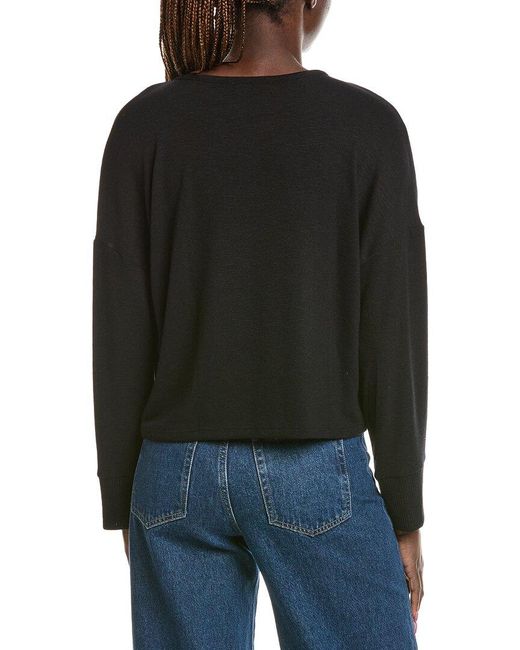 Michael Stars Black Patty V-Neck Top