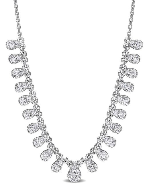 Rina Limor Metallic 14k 0.79 Ct. Tw. Diamond Bib Necklace