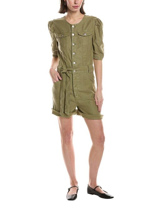 Hudson Green Puff Sleeve Romper