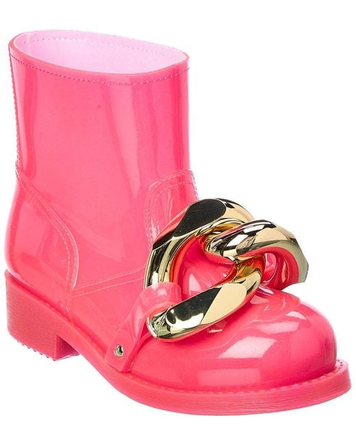 J.W. Anderson Pink Chain Rubber Boot